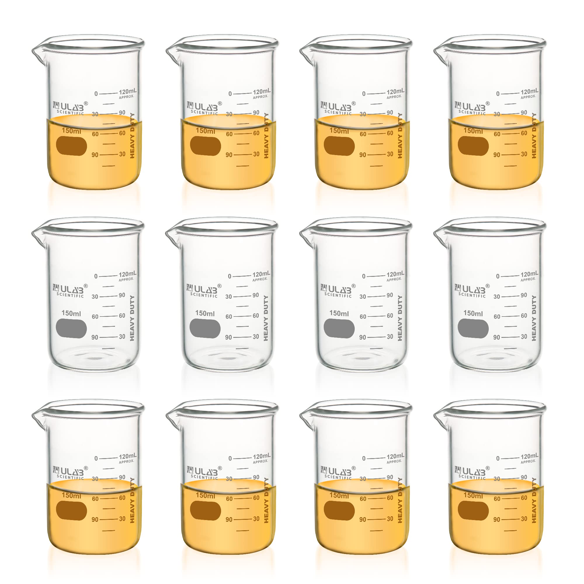 ULAB Heavy Duty Glass Beakers, Vol.4000ml (135oz), Borosilicate 3.3 Glass, Thick Wall Beakers, with Double Scale, Superior Durability & Chemical Resistance, UBG1067 — Amazon image 10