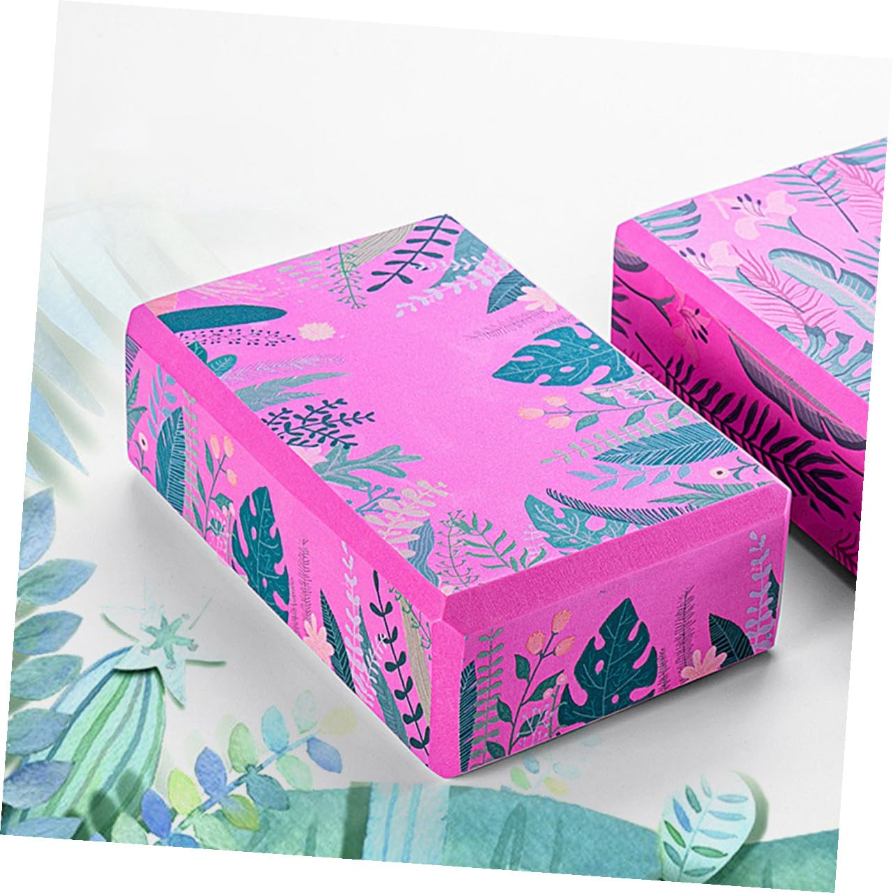 Bloques de Yoga Duraderos de Alta Densidad para Principiantes, 2 Piezas de Eva Rectangulares Cómodos Soporte Articular para Pilates y Danza Estilo Aleatorio
