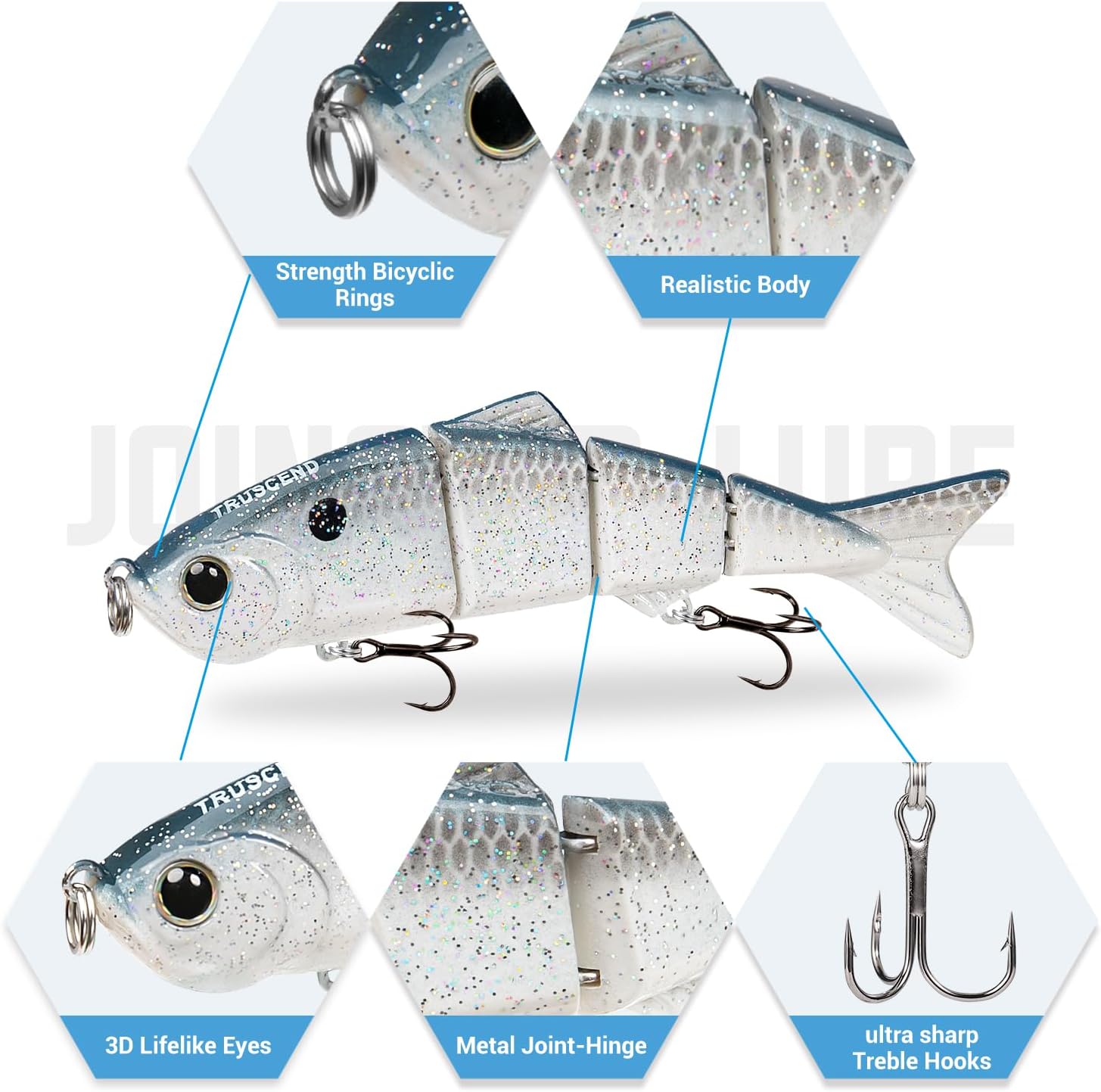 TRUSCEND Swimmax Jointed Swimbaits, 3.5 in, photo 2 of 6