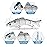 TRUSCEND Easy Catch Swimmax, Magic Noisy Turbulent Wiggling and Vibrating Actions for More Bites, Segmented Swimbait Jointed by Metal Hinge, Lifelike Fishing Lures for Relax Family Fishing