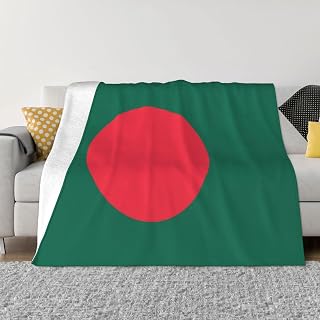 Bengal Bangladeshi Flag Throw Blanket Soft Micro Fleece Cozy Flannel Blankets Black for Couch Bed Travel Home Family Sofa Chair Lightweight Winter Fall 80"x60"