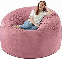 Vista 35 de Silla de Puf de 3 pies, Sillas de Puf Cómodas con Relleno de Espuma Viscoelástica, Sofá de Puf Esponjoso con Funda de Terciopelo Holandés, Sillas