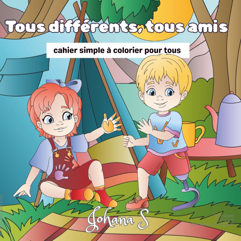 Tous différents, tous amis: Cahier simple â colorier pour tous.