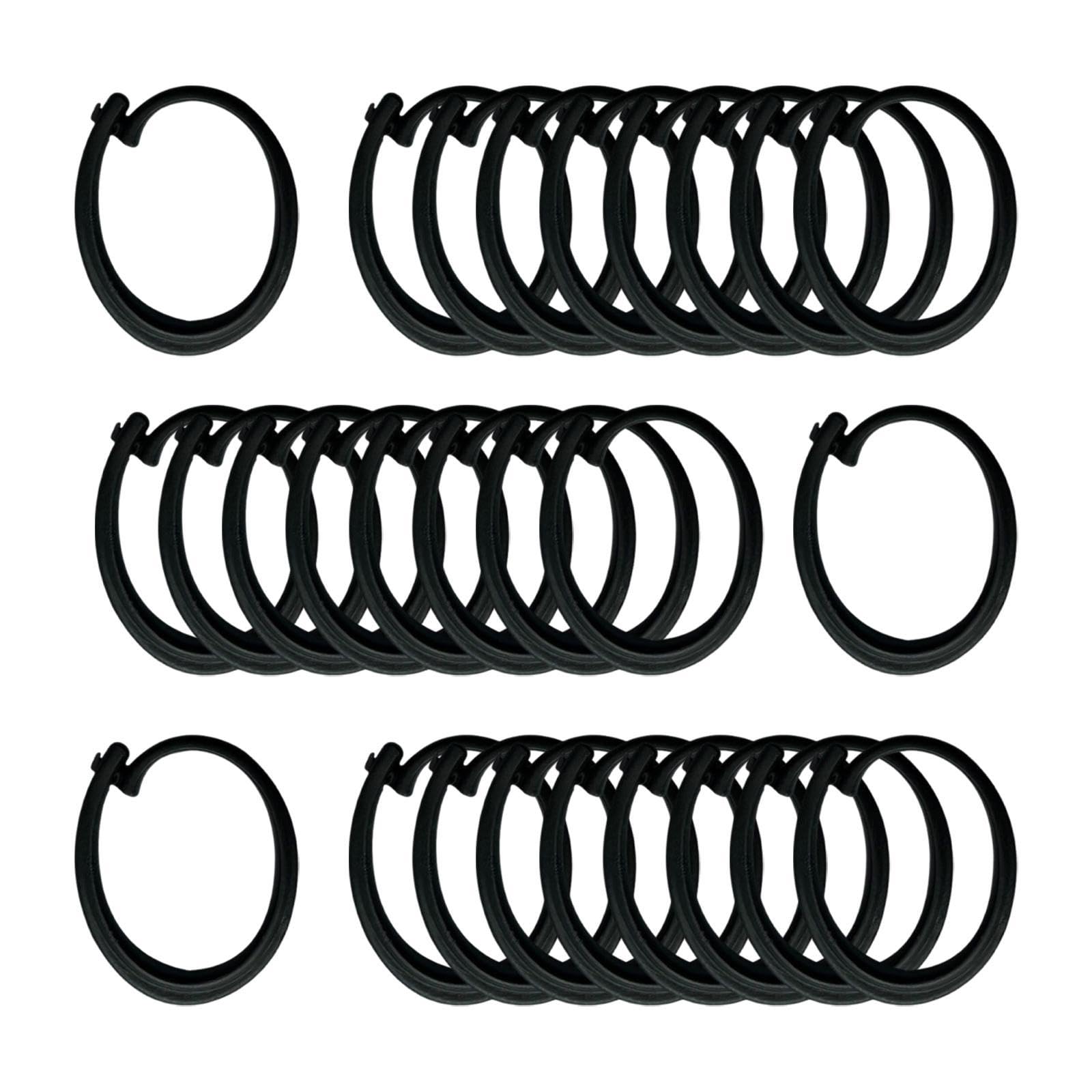 Sharplace Gazebo Curtain Hooks, Curtain Rings, Plastic Hooks, Black Smooth Gliding Replace Gazebo Accessories Track Hooks for Outdoor Hotel Tent Canopy Curtains Gazebo Curtains and Mosquito Netting
