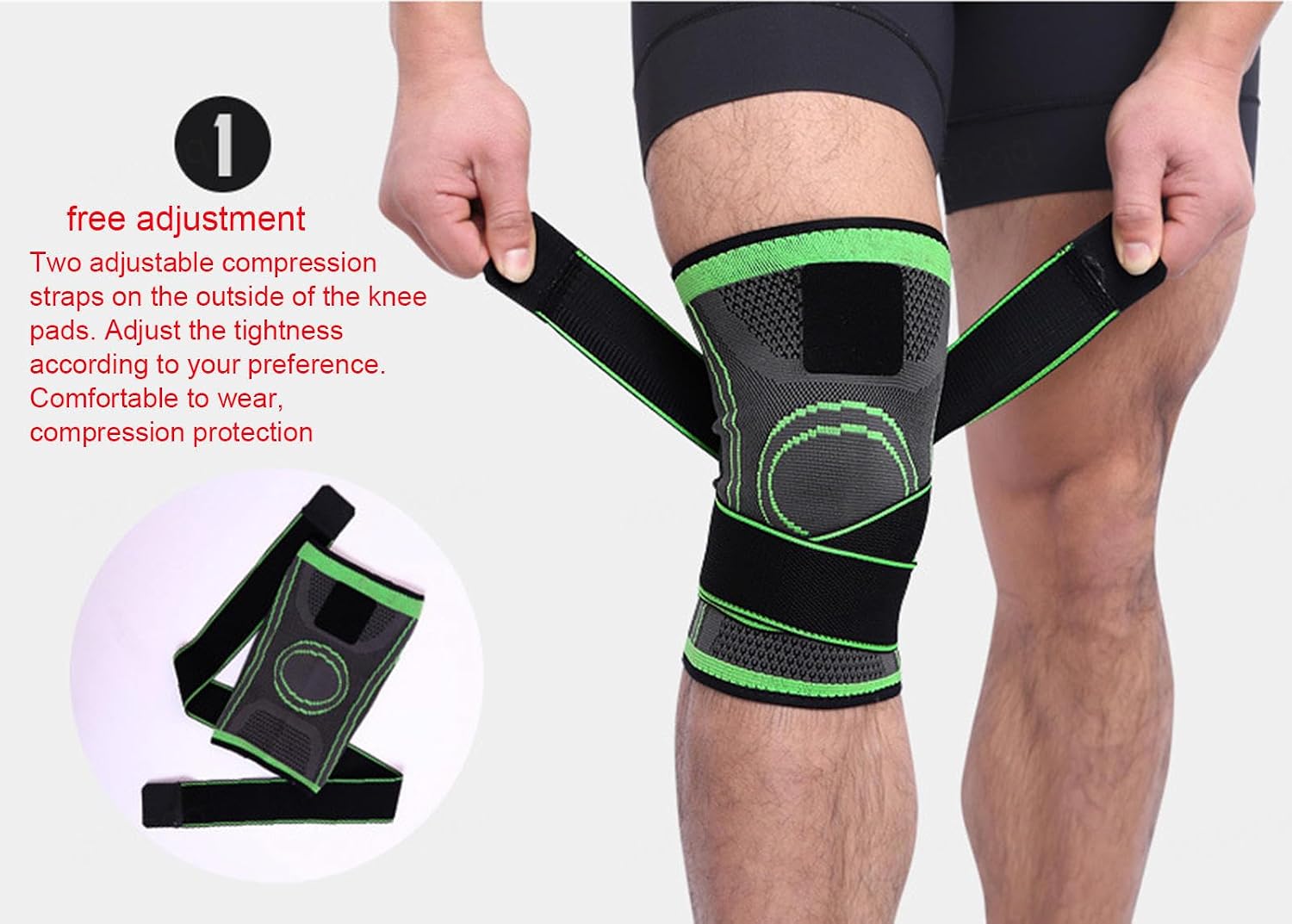 VIDECOR Knee Support 2 Pack, Medical Grade Knee Support with Side Stabilizers and Patella Gel Pad, Compression Knee Sleeve for Running, Sport, Gym, Joint Pain Relief, ACL,S