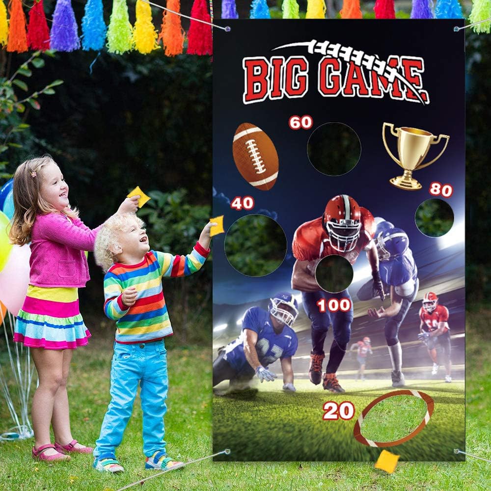 RenbangUS Football Toss Game with 3 Bean Bags, Children's Football Toss Game, Indoor and Outdoor Football Party Game, Family Game, Football Party Decoration : Toys & Games