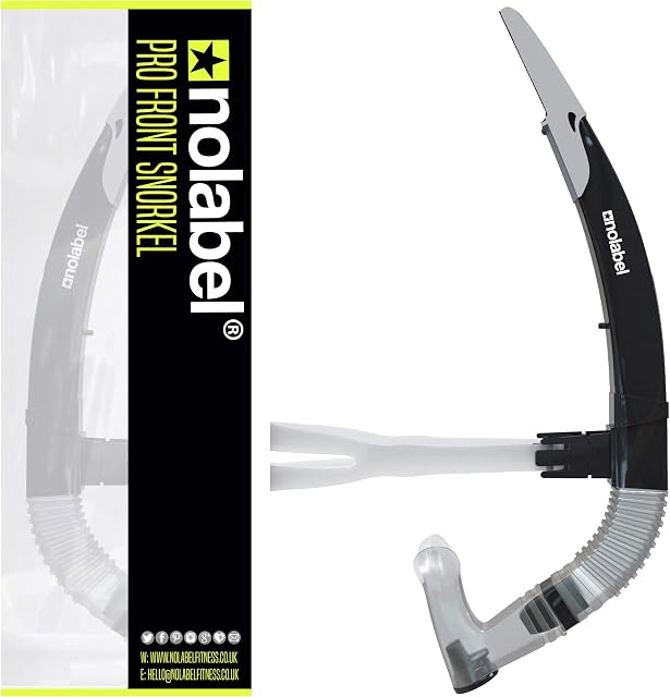 NO LABEL Front Snorkel - Swimmers Snorkel - Centre Snorkel - Training Snorkel Swim Snorkel - Focus Snorkel - Swimming Snorkel Training Aid - Improve Your Stroke and Kicking Technique - Dry Top Training Snorkel For Swimmers and Triathletes