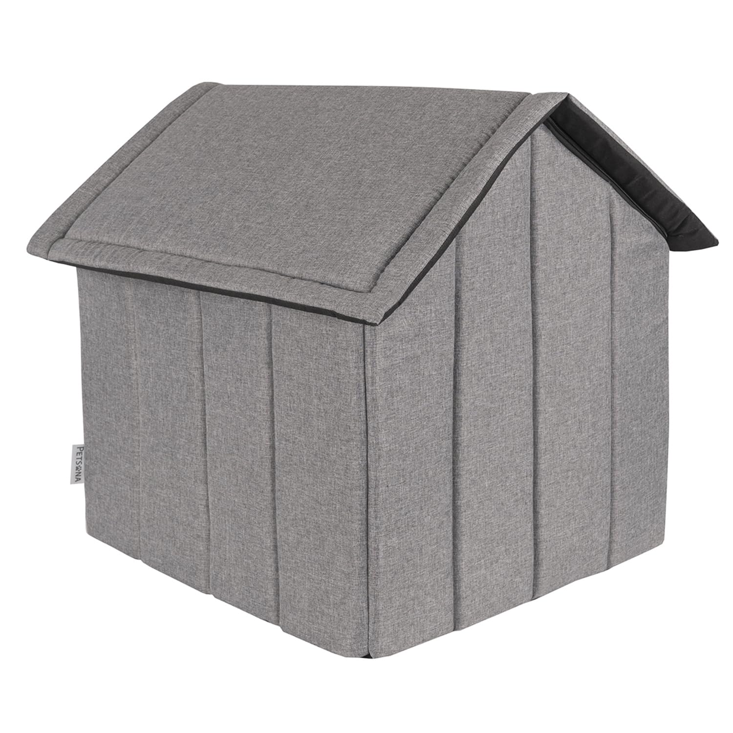 Grotta Per Cani Pieghevole Casa Per Cani Con Tetto Rimovibile Letto Per Gatti Animali Domestici Cuccia Per Cani Taglia XL, Grigio
