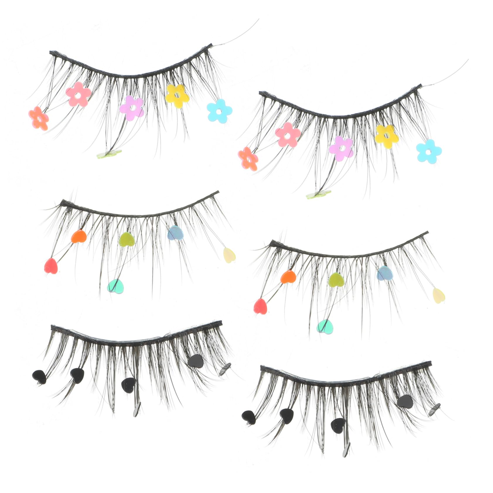 Housoutil 12 Paires De Faux Cils À Paillettes Courts Faux Faux Cils Individuels À Paillettes Cils Cils À Paillettes Imitation Miss Étendre Naturel