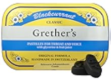 GRETHER'S Pastilles Classic Blackcurrant Natural Remedy Dry Mouth Relief - Soothing Throat & Healthy Voice - Long-Lasting Flavor, Gift for Singers - 1-Pack - 3.75 oz.