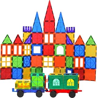 CuteTiger Mangetic Tiles, 100PCS Magnet Building Toys, Magnetic Building Set for Kids, Stacking Blocks, Perfect STEM Toys Gift for Boys and Girls