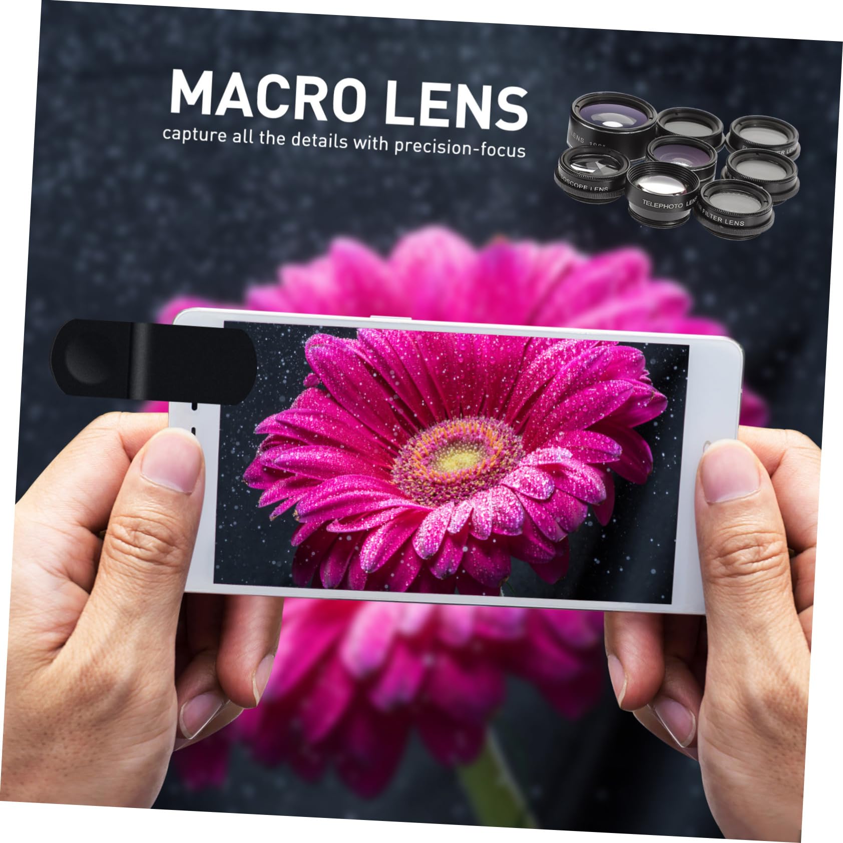 Mikinona Kit Obiettivo Per Fotocamera Telefono Obiettivo Grandangolo Macro Fisheye Professionale Realizzato in Materiali Per Scatti Fotografici e Regali