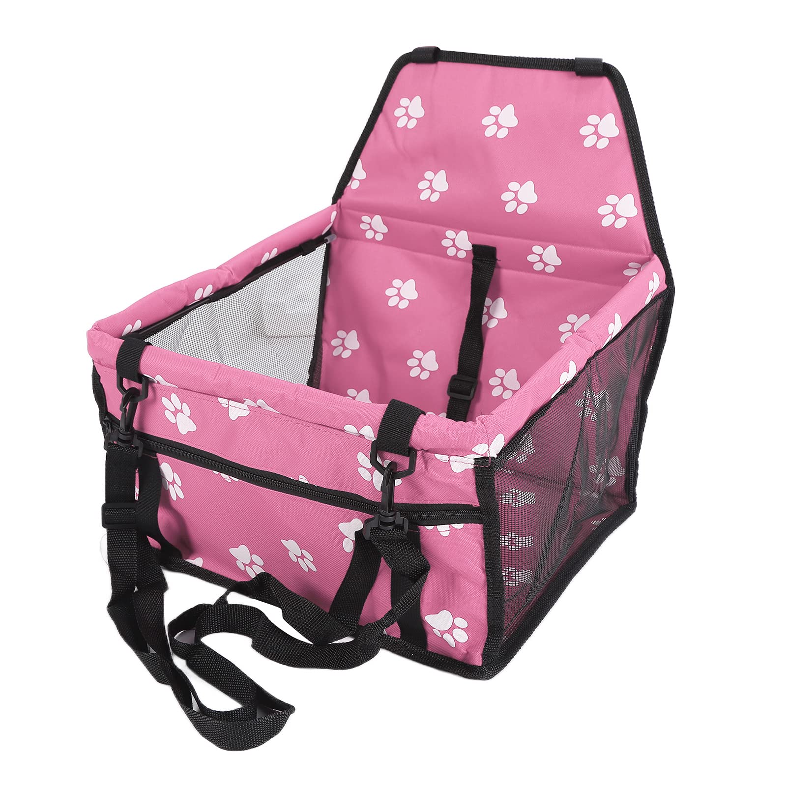 Asiento de coche para mascotas con correa ajustable y soporte EMUKOEP