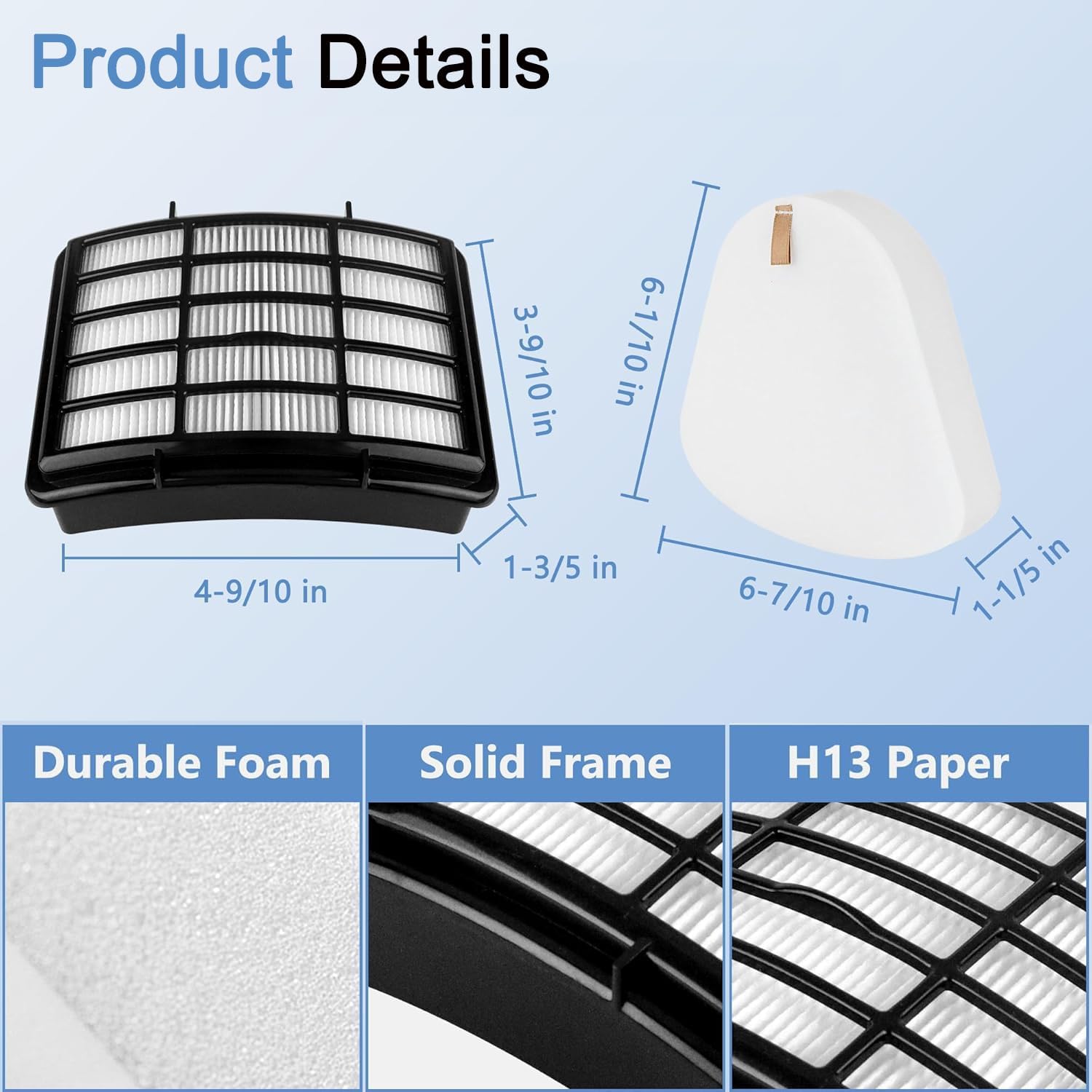 HUZUM Filter for Shark Vacuum Filter Compatible with Navigator Lift-away ZU503AMZ NV350 NV351 NV352 NV355 NV356E NV360 UV440 UV540 CU500, XFF350 XHF350 (Not Fit ZU560) image 4