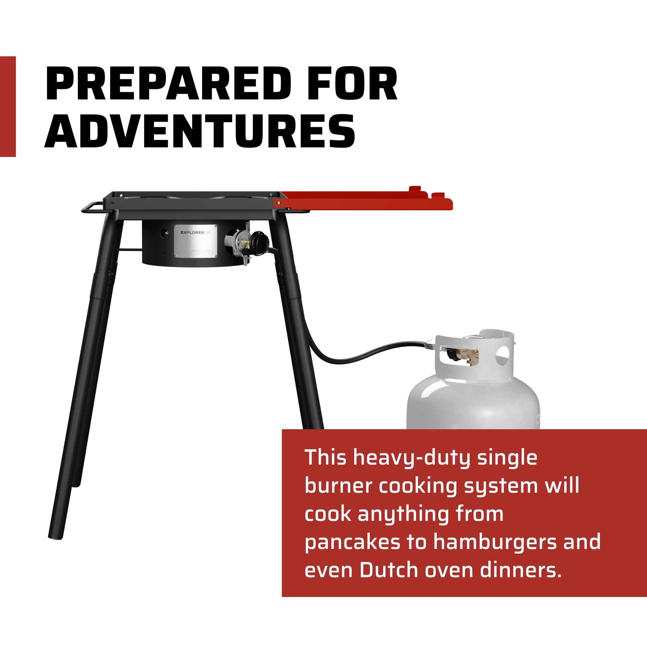Camp Chef Pro 30 Fornelletto Singolo Da 30.000 BTU | Cucina Da Campeggio Con Ripiano Pieghevole