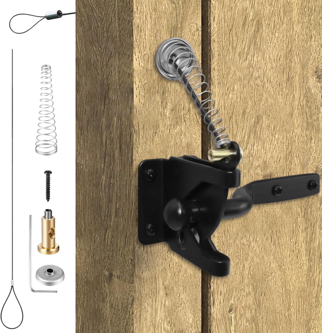 MARRTEUM Heavy Duty Self Locking Gate Gravity Latch