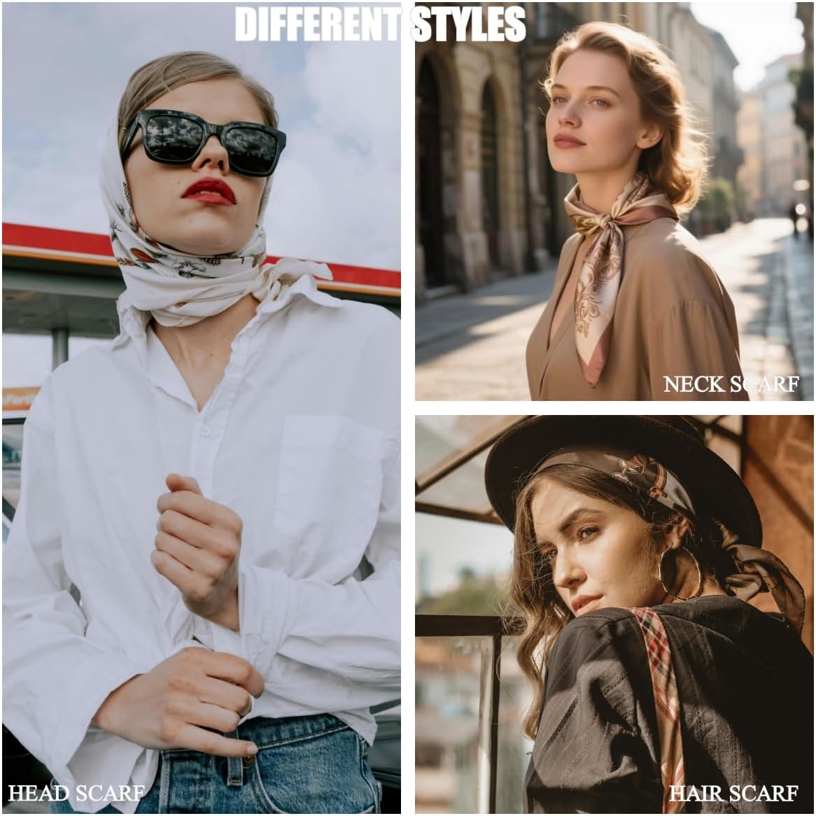 Hexchasty Head Hair Scarf Satin Silk Feeling Scarves for Women Lightweight Fashion Bag Purse Scarf for Handbags Accessories - Image 7