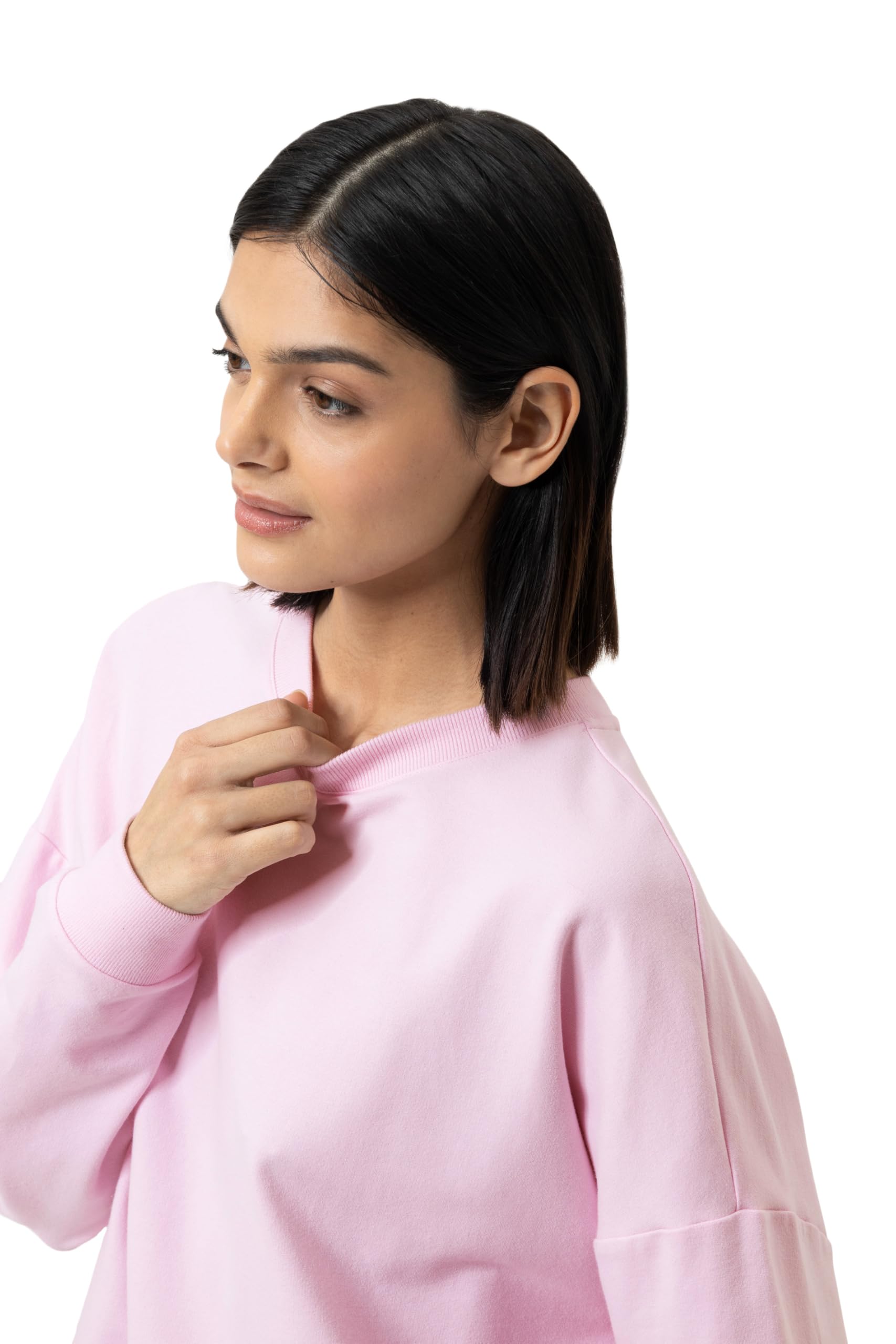 Mey Damen Sweatshirt: Lässiger Sweater, Rundhalsausschnitt, Überschnittene Schulter, Kuschelige Qualität, Gerippter Saum und Bündchen, Serie Cozy Nights