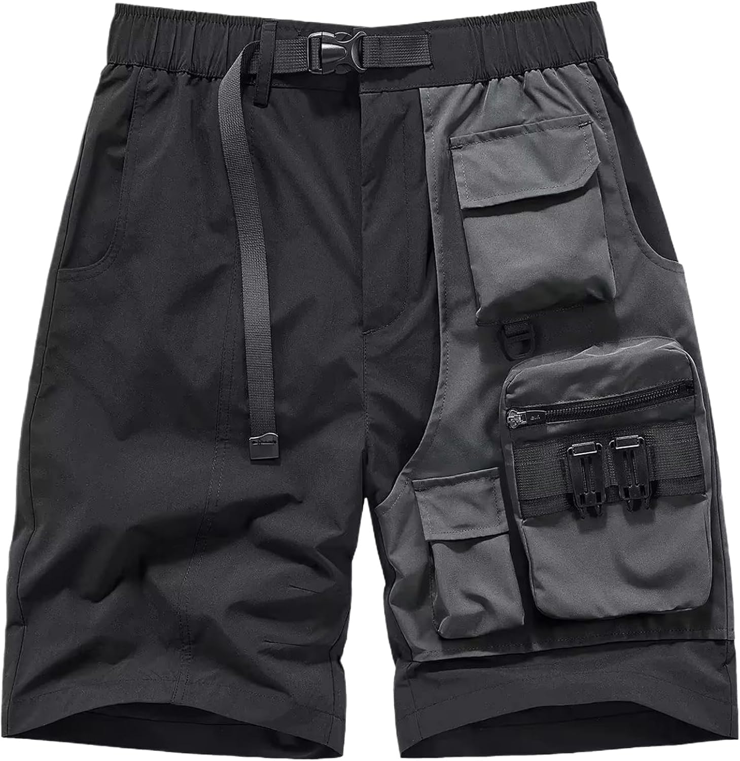 Summer Tactical Cargo Shorts Men Multi Pockets Patchwork Shorts Hip Hop Streetwear Short Pants