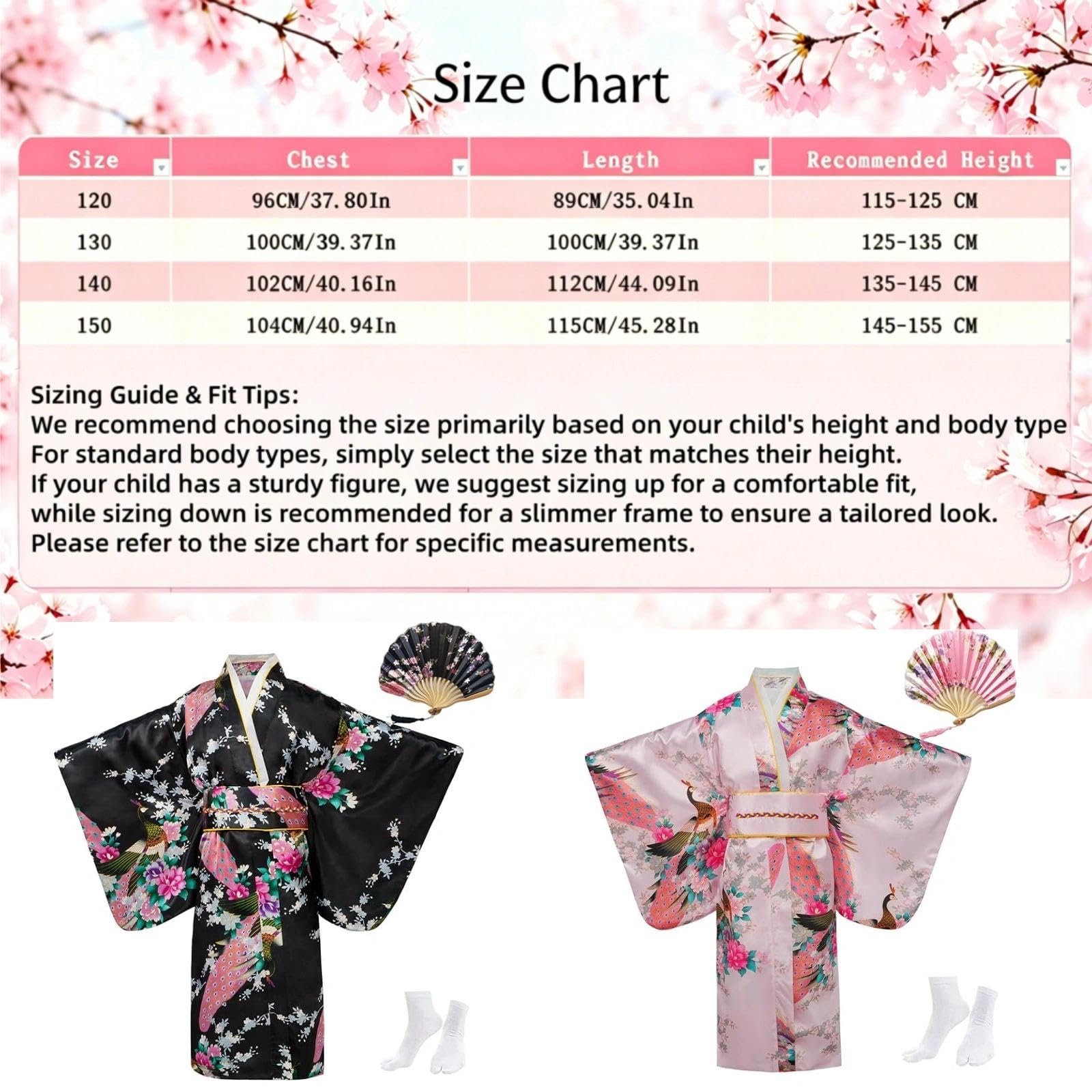 Niños Yukata Vendimia Estilo Japones - Niña Kimono Tradicional Ropa Seda Tela Túnica Desgaste Boda Partido Actuación Vestido