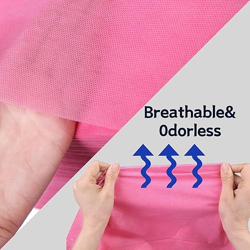 Vista 4 de MRJ Sábanas desechables rosas para mesa de masaje, 50 piezas de 31 x 71 pulgadas, fundas de cama de masaje de tela no tejida transpirable para spa