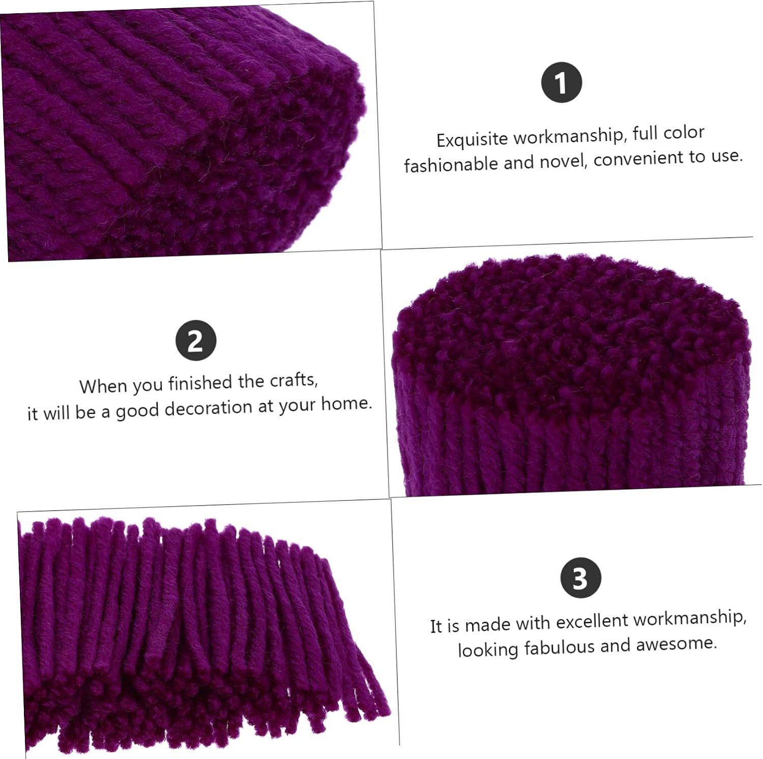 10rolls DIY Carpet Embroidery Thread Set Yarn for Crocheting Knitting Projects