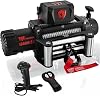 TYT T1 Series Winch 13000 lb. Advanced Load Capacity Electric Winch,12V Waterproof IP67 Electric Winch with Hawse Fairlead, Steel Cable Truck Winch with Wireless Handheld Remote and Wired Handle