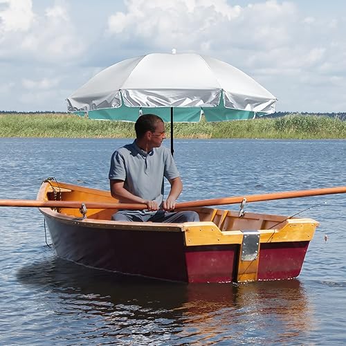 Miniatura 8 de G4Free Sombrilla universal UPF 50+ con abrazadera ajustable para exteriores, protección UV, silla de playa, sombrilla para cochecitos, sillas de