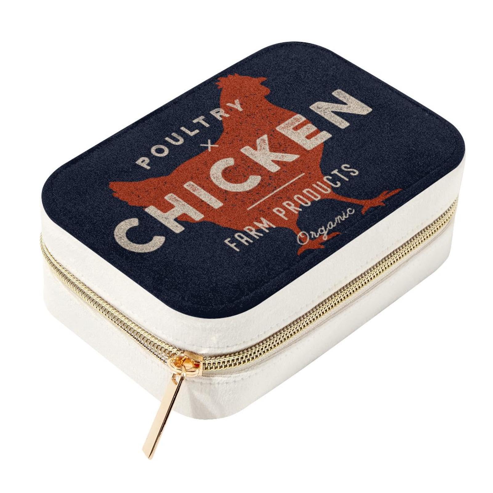 Caja de viaje retro para collares y aretes ideal para llevar en la maleta