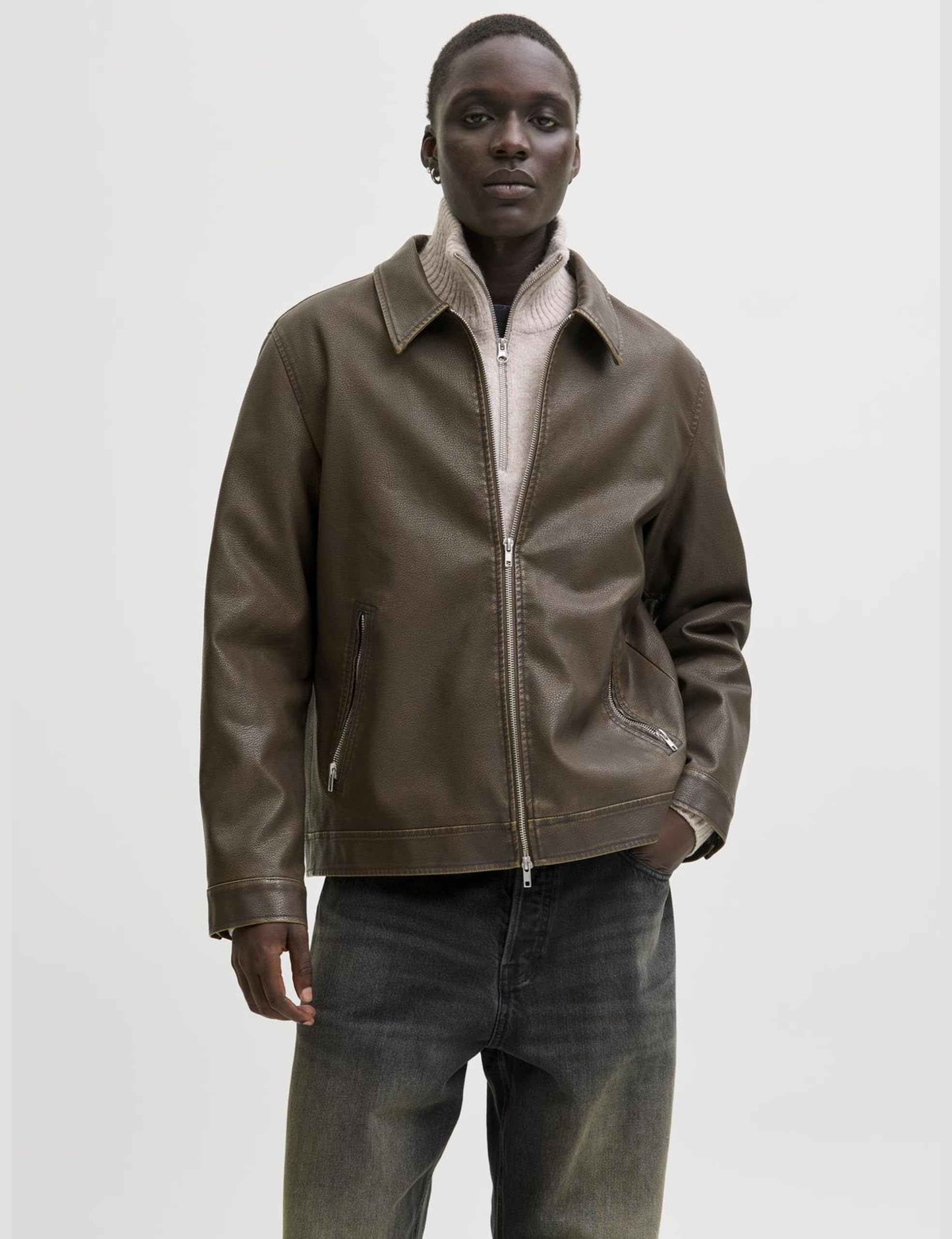 JACK & JONES Jjecasablanca Pu Jacket Noos Jjecasablanca Pu Jacket Noos Hombre (Pack de 1)