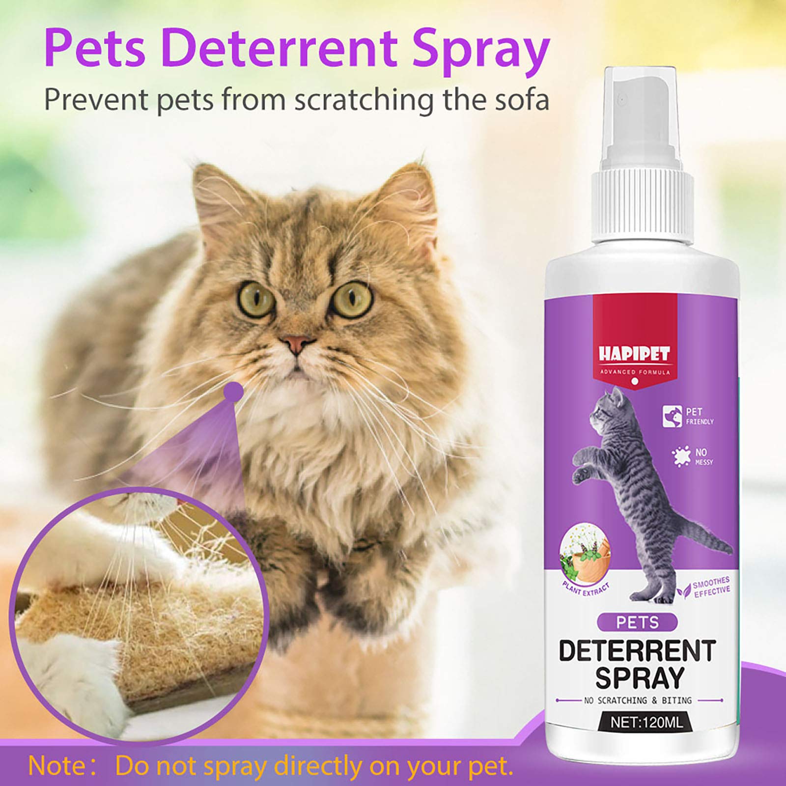 Katzenabwehrspray, Natürlich Effektiv Hundeabwehrspray, Kratzschutz Katze Hund Katzenschreck Anti Katzen Spray für Innen und AuBen