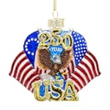 Kurt S. Adler Glass 250th Anniversary U.S. Flag Ornament