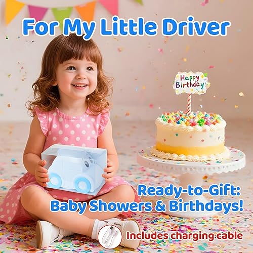 Miniatura 8 de Lindo auto para bebés y niños pequeños, luz nocturna para niños, regulable+1800 mAh recargable+temporizador+portátil, silicona, esponjoso, lámpara