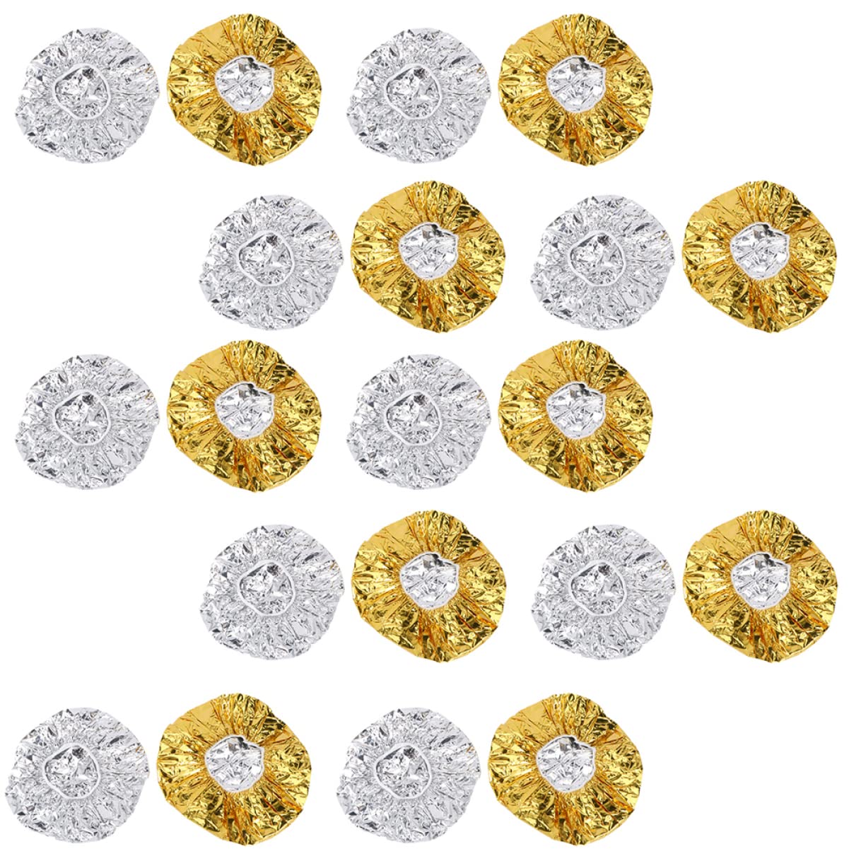 CALLARON 20Pcs Aluminum Foil Hair Processing Caps Reusable Deep Conditioning and Heat Thermal Cap for Salon Use Elastic Shower Cap for Hair Coloring and Perms