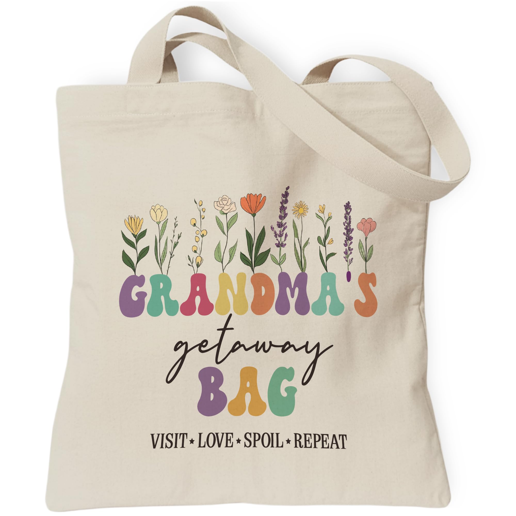 Aesthetic Inspirational Gift Tote Bag Gifts for Grandma Mom Friend Canvas Bag with Inner Pocket