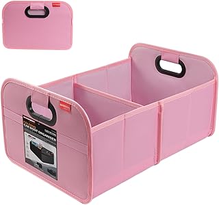 Auto Kofferraum Organizer 35L Faltbar Kofferraumtasche mit 2 Fächer & rutschfeste Unterseite, Stabil Wasserdicht 600D Oxford-Gewebe Kofferraumbox Autobox für Damen Herren