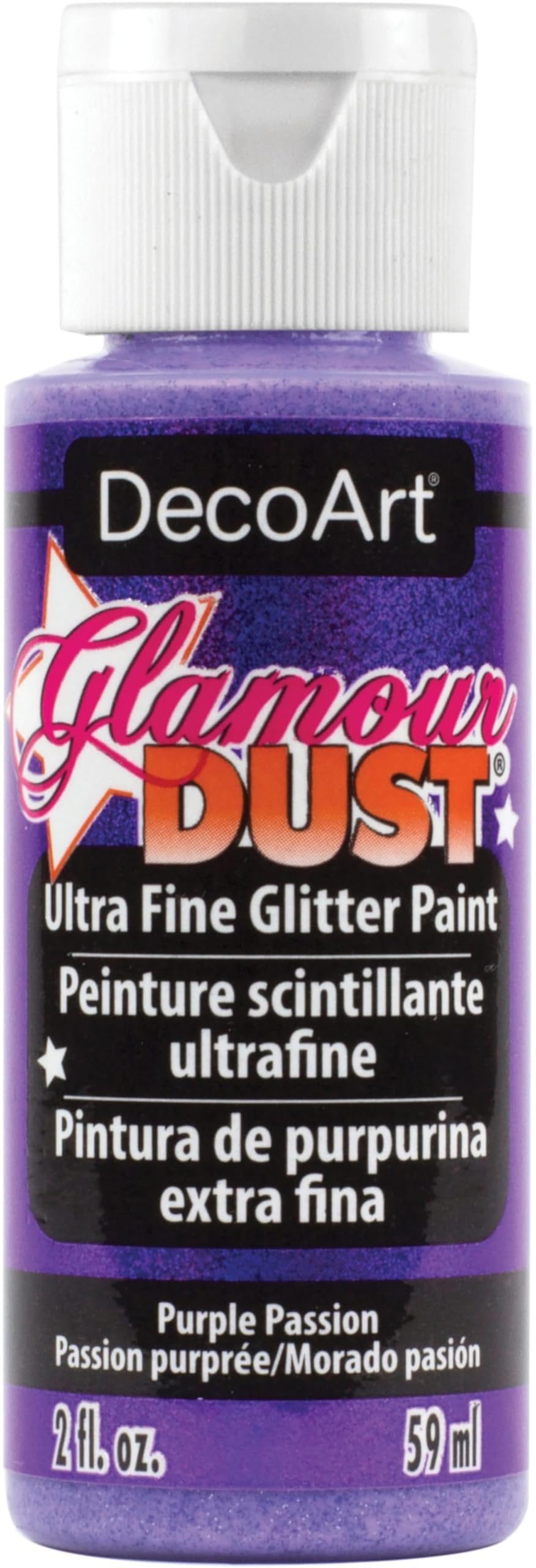 DecoArt Glamour Dust Glitter Paint, Purple Passion