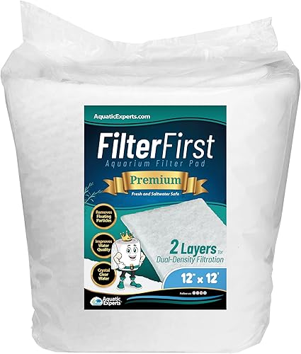 Aquatic Experts FilterFirst - Filtro de hilo dental para filtros de pecera, filtro de acuario FilterFirst, rollo de medios de filtro de acuario para