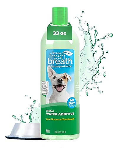 TropiClean Fresh Breath Water Additive for Dogs, Dog Breath Freshener
