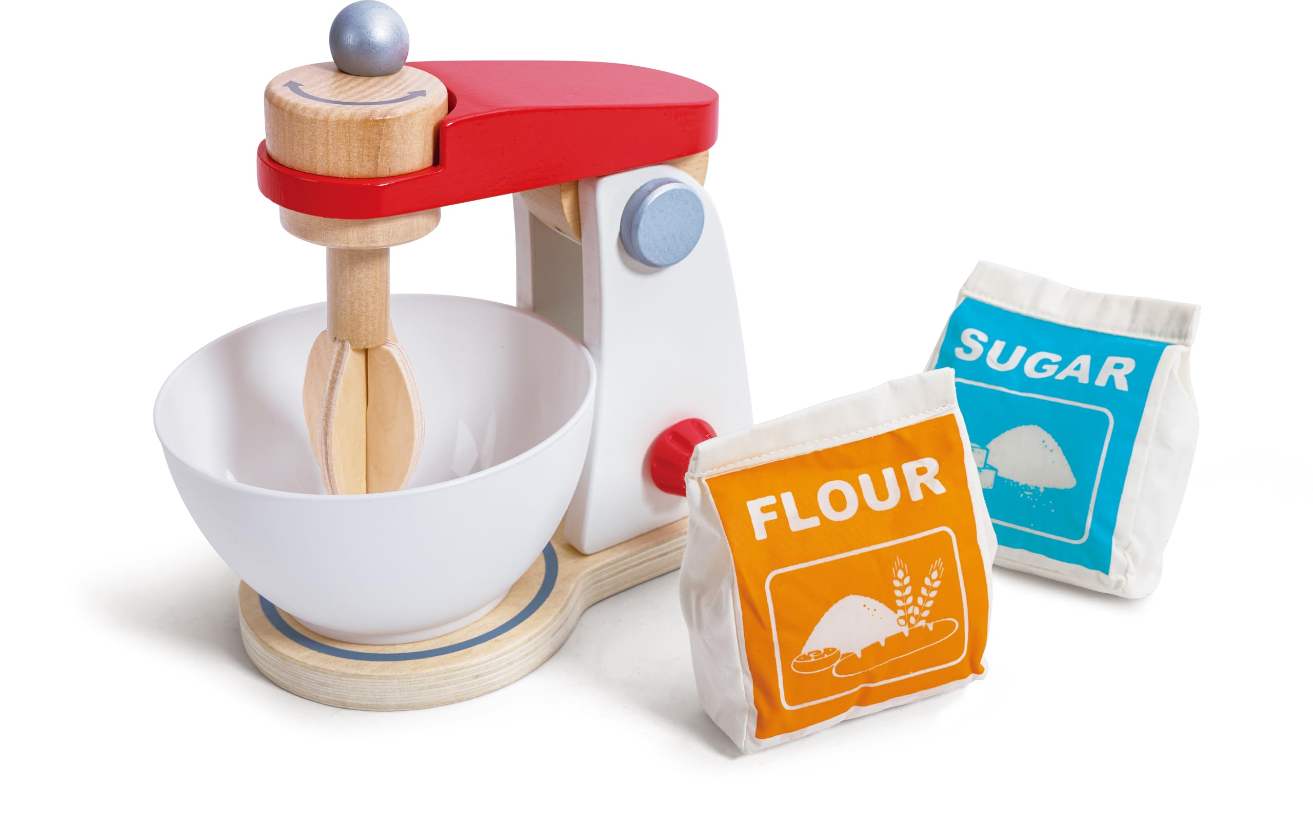 Hape Wooden Mighty Mixer Kitchen Plaset| Educational Pretend Play Baking Mixer Toy Kitchen for Preschoolers Ages 3 Years & Up
