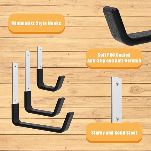 Miniatura 3 de Ganchos de utilidad resistentes para almacenamiento de garaje, ganchos de pared, ganchos de garaje resistentes, ganchos de pared de garaje, soporte