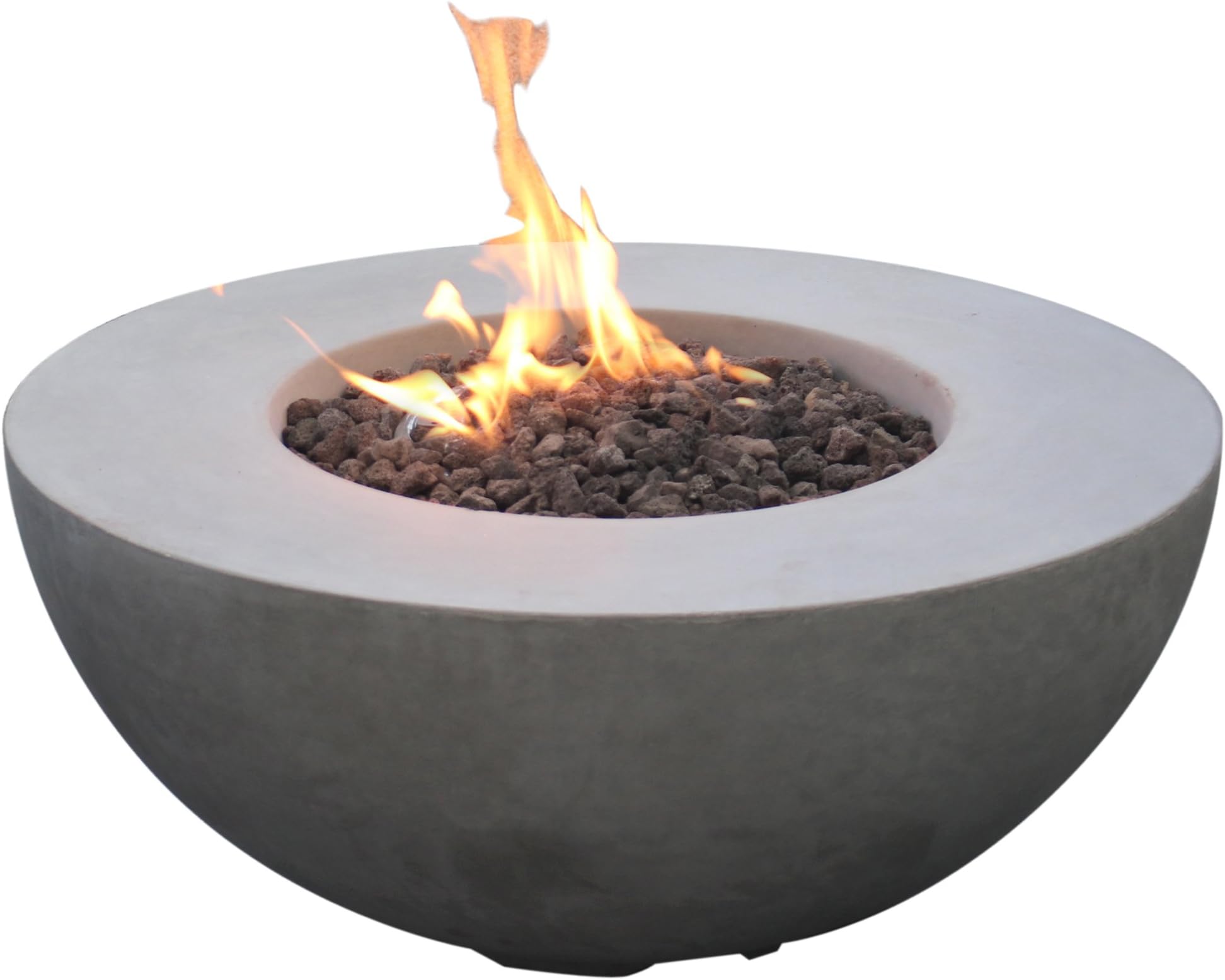 Roca Bowl Fire Pit (Eco Stone) - Gas Fire Pit - Modeno UK - Grey