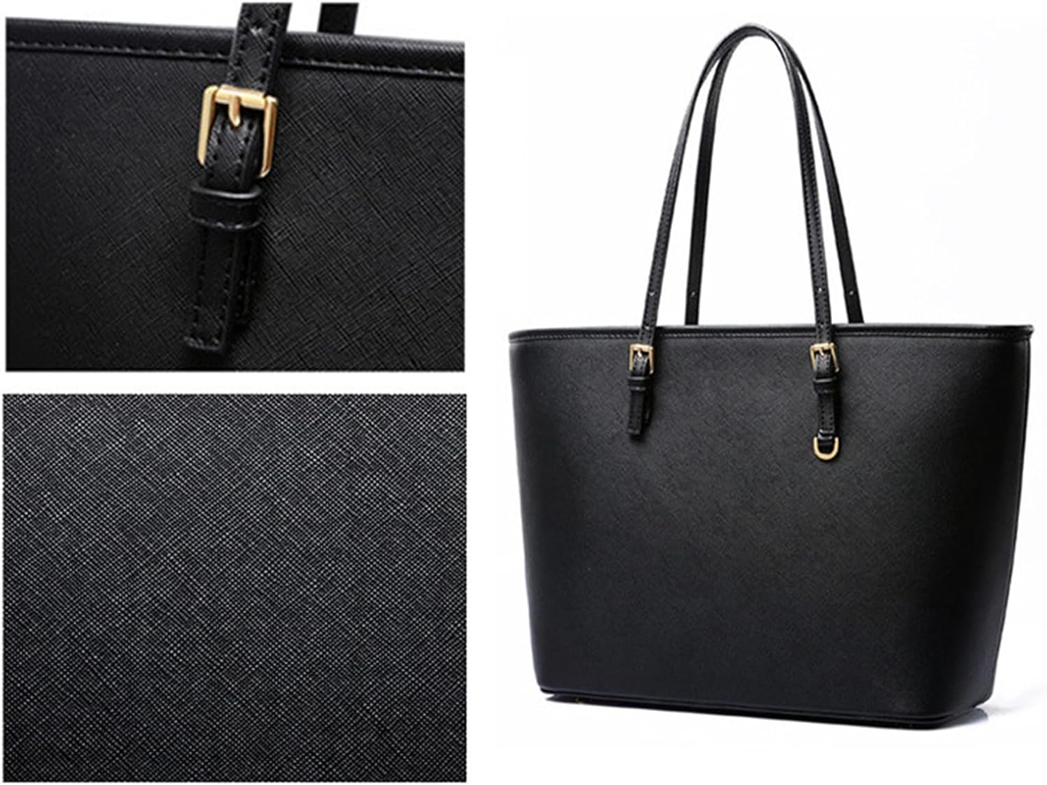 Casual Faux Leather Top Handle Satchel Bag for Women Zippered Underarm Shoulder Tote Purse Work College Top Handle Satchel H - Image 8