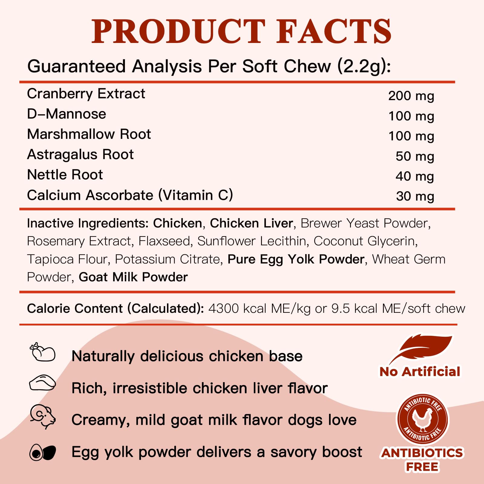 NATURE TARGET Dog UTI Treatment, Cranberry Supplement for Dogs 120 Chews — Amazon image 8