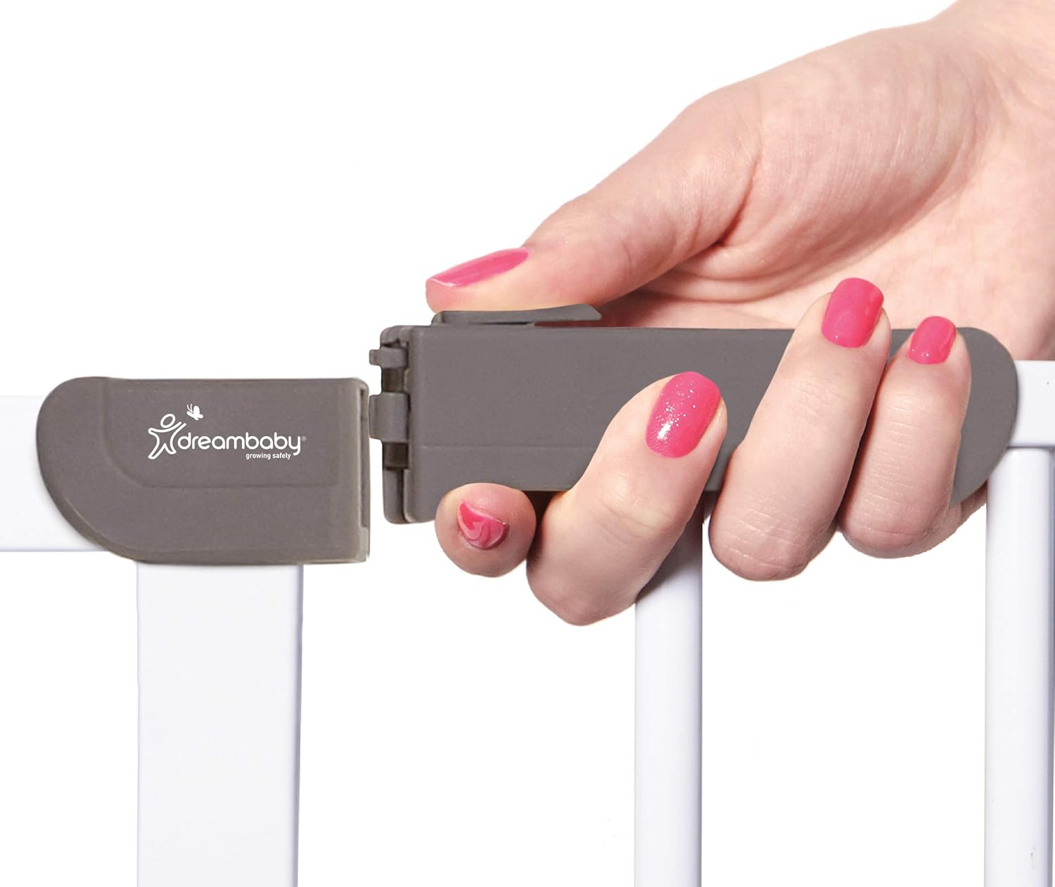 Dreambaby Ava Baby Safety Gate, Pressure Mounted Security Gate - Fits Opening from 75-81 cm Wide - with Double Locking Mechanism Feature - White