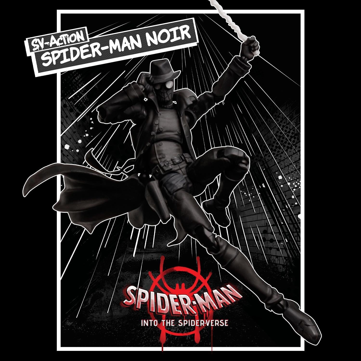 Spider-Man: Spider-Bath SV Action Spider-Man Noir Action Figure, Non-scale, ABS & PVC, Pre-painted Complete Action Figure