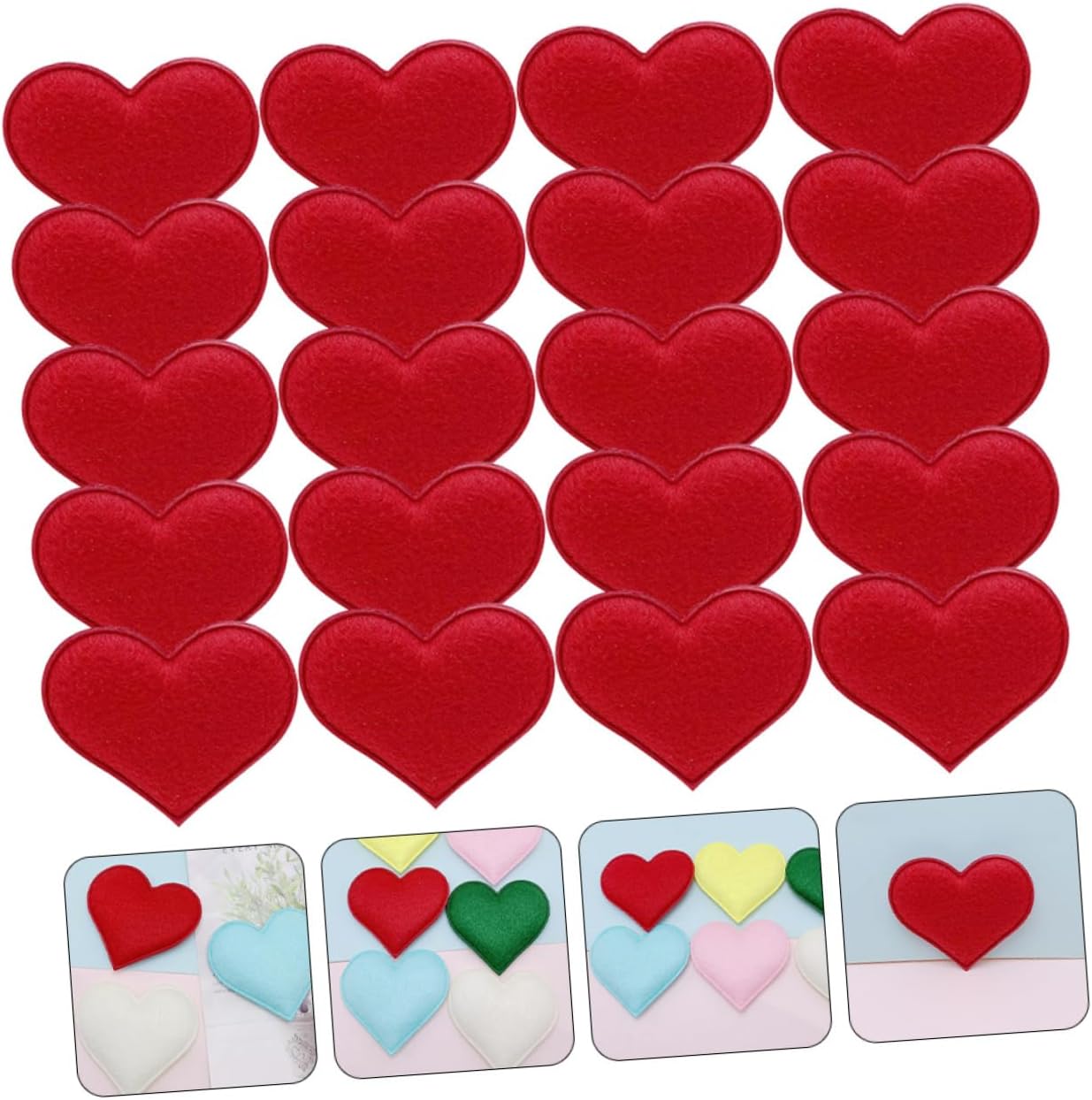 30Pcs Heart Shape Felt Charms for DIY Crafts Brooch Making Headwear Decoration Easy to Use Versatile Felt Heart Decor for Valentines Day and Creative Projects