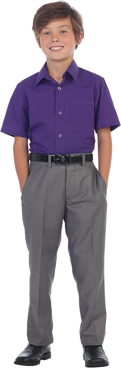 Gioberti Boy's Short Sleeve Solid Dress Shirt - Image 2