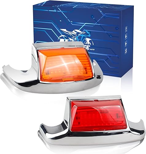 NTHREEAUTO 2 luces LED para guardabarros delanteros y traseros, compatibles con Harley Road King Electra Glide Ultra Classic Heritage Softail