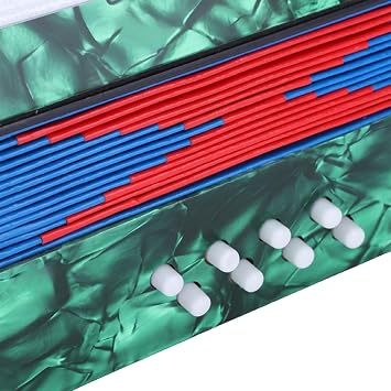 17 Key 8 Bass Piano Accordion, Musical Instrument for Beginners and Students (green)